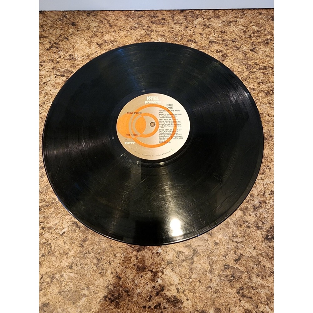 Vintage K-Tel International Presents Mini Pops Vinyl Record Childrens Music 1982